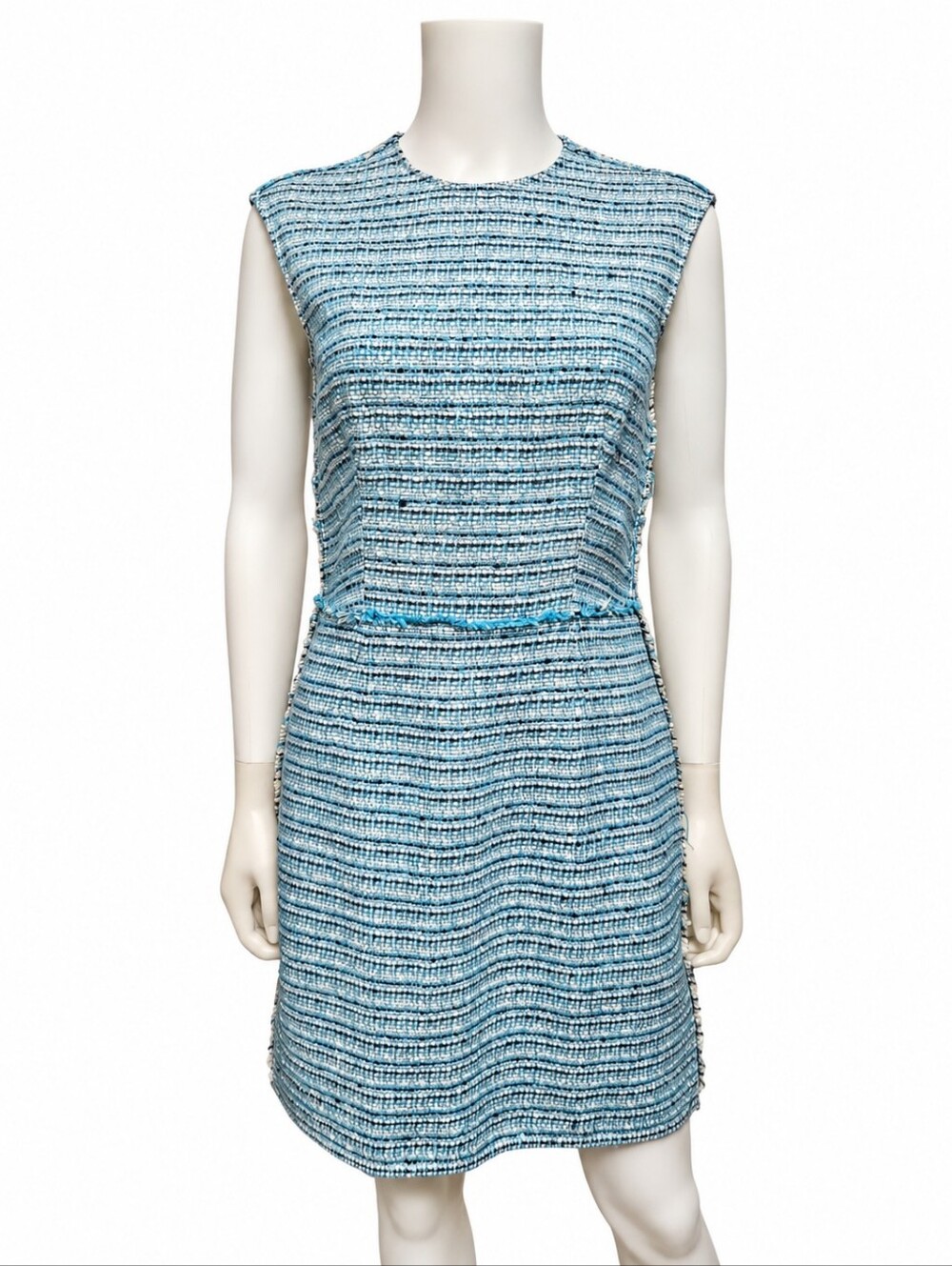 BALENCIAGA | Blue Tweed Cinched Mini Dress FR 38 US 6